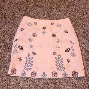 JOA Los‎ Angeles Women's Pink Floral Embroidered Mini Skirt Size S